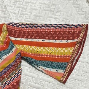 Bohemian Multicolor V-Neck Blouse